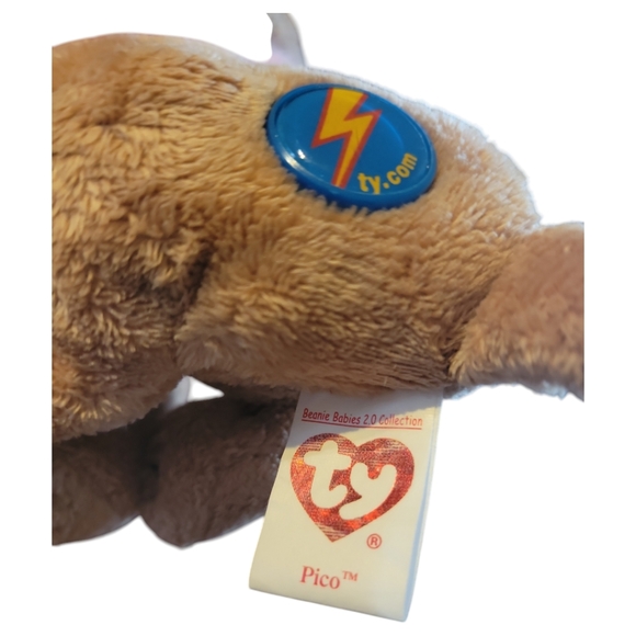 Vtg 2001 Ty 2.0 Beanie Baby PICO Chihuahua Dog Puppy 6" Plush Stuffed Animal Toy - Picture 7 of 7